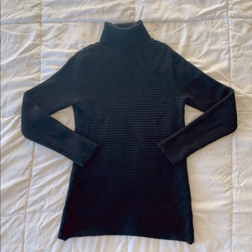 Black Turtleneck Sweater Dress | Small
